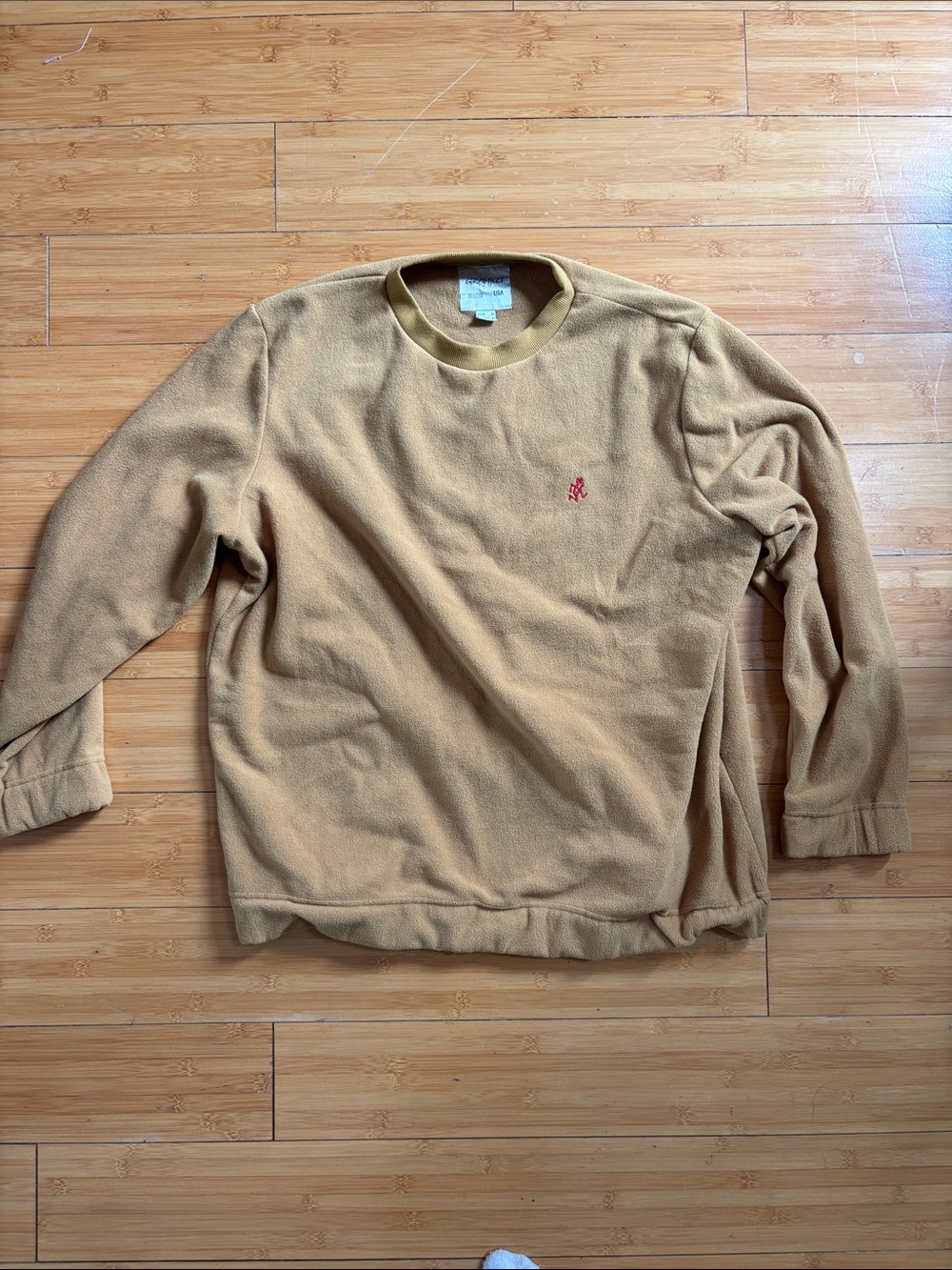 Gramicci Crewneck Sweater - mustard with Red Logo